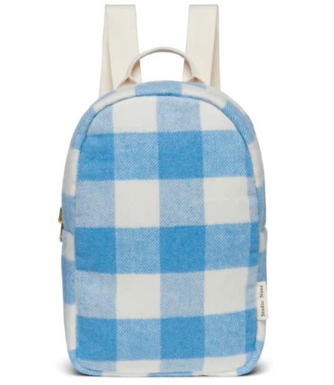 Blue checked mini backpack • Couleur Locale