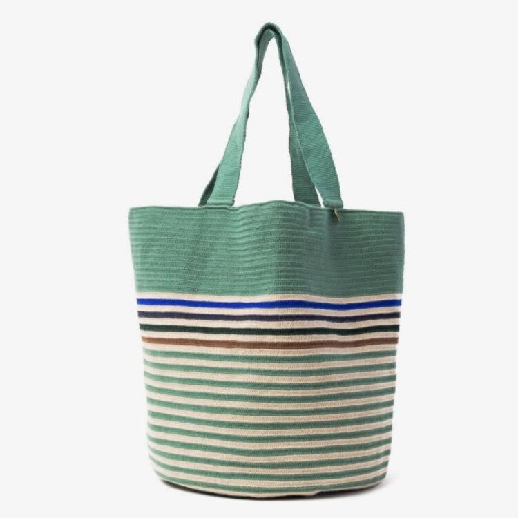 Guanabana handmade Tote bag Sarda - jade green