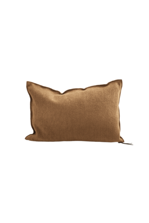 Maison de Vacances Cushion vice versa, tufted canvas upcycled - rusty