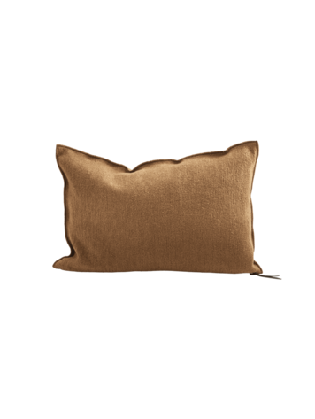 Maison de Vacances Cushion vice versa, tufted canvas upcycled - rusty