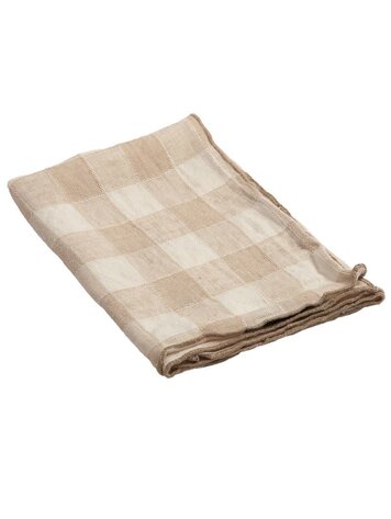 Maison de Vacances Napkin bourdon, canvas vintage vichy - crème