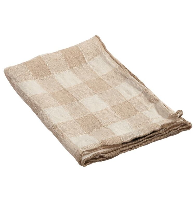 Maison de Vacances Napkin bourdon, canvas vintage vichy - crème/bourdon crème