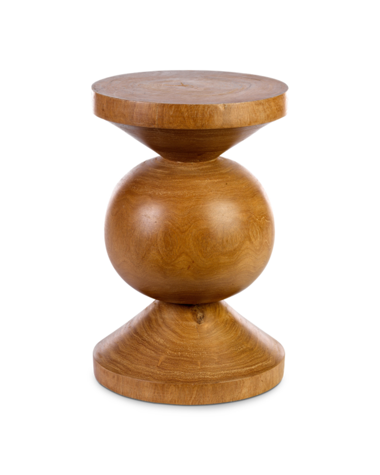 Ball stool - cognac