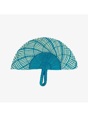 Guanabana handmade Handgeweven waaier - blue & beige
