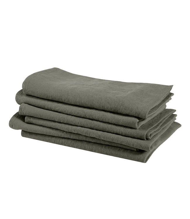 Linge Particulier Napkin linen - medium kaki