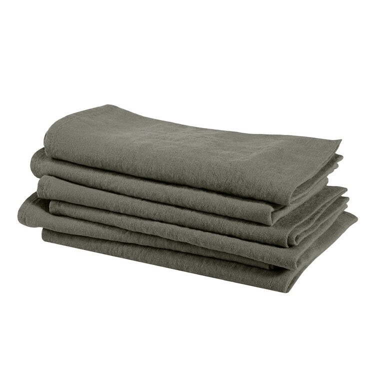 Linge Particulier Napkin linen - medium kaki
