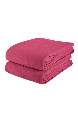 Linge Particulier Tablecloth linen - tyrian pink