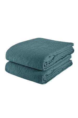 Linge Particulier Laken linnen - ocean blue