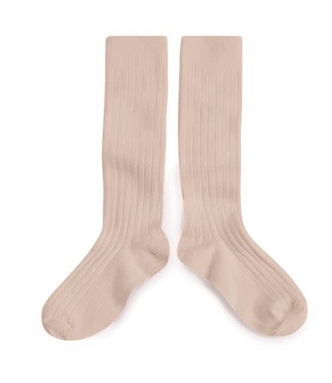 La haute - high ribbed socks - sorbet