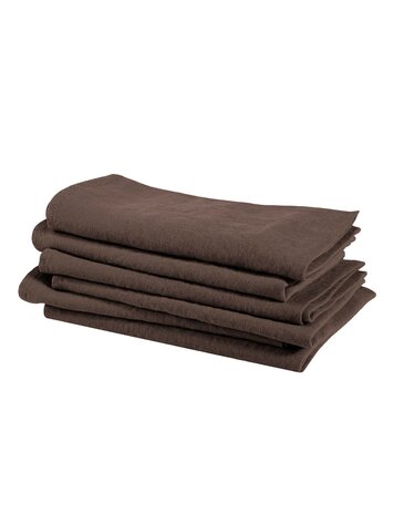 Linge Particulier Napkin linen - dark brown