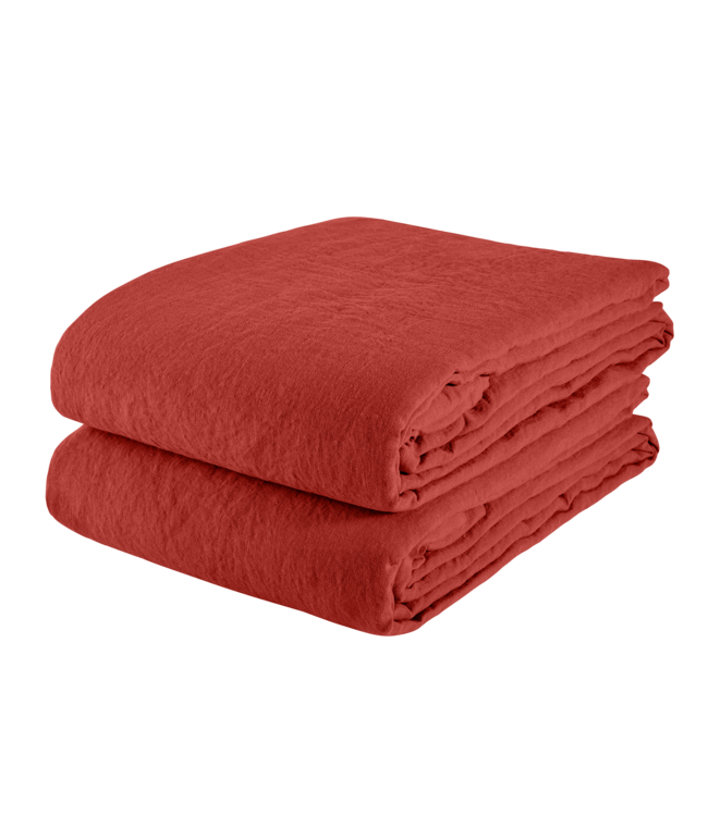 Tablecloth linen - carmine red