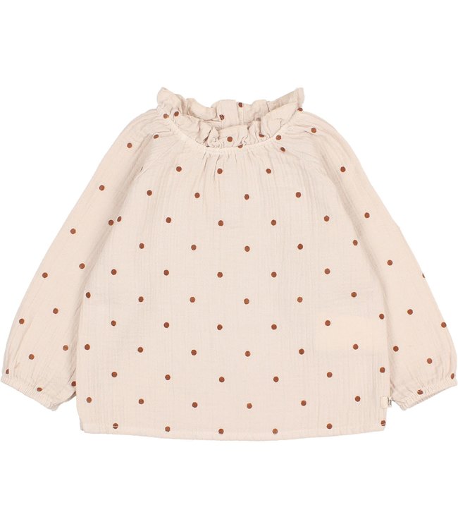 Baby polka dots blouse - sand