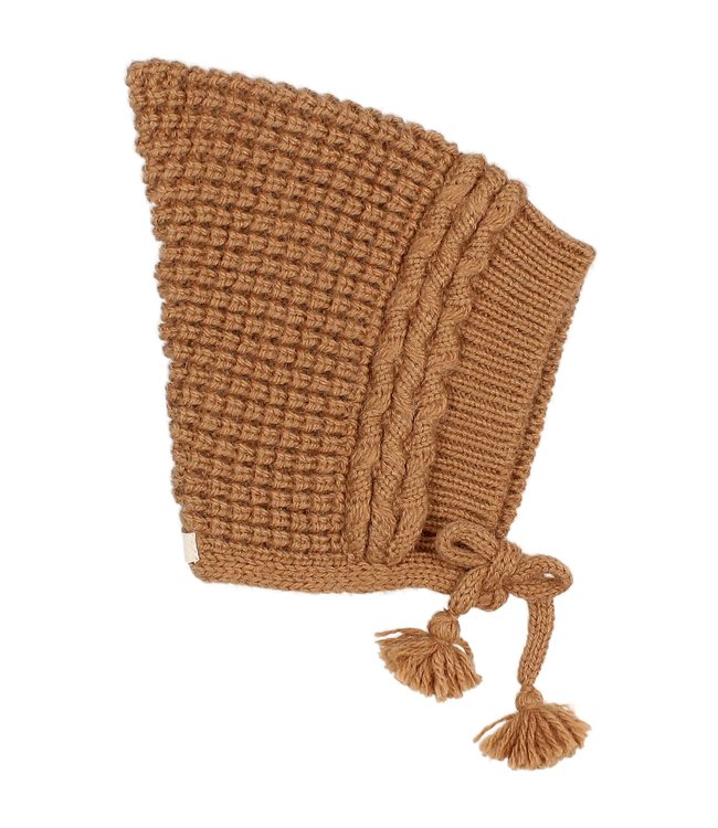 Baby soft knit hat - toffee