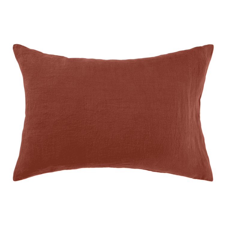 Linge Particulier Pillow case linen - dark old orange