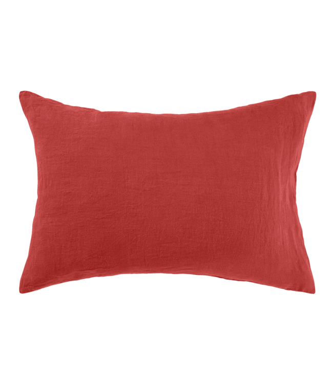 Linge Particulier Pillow case linen - carmine red