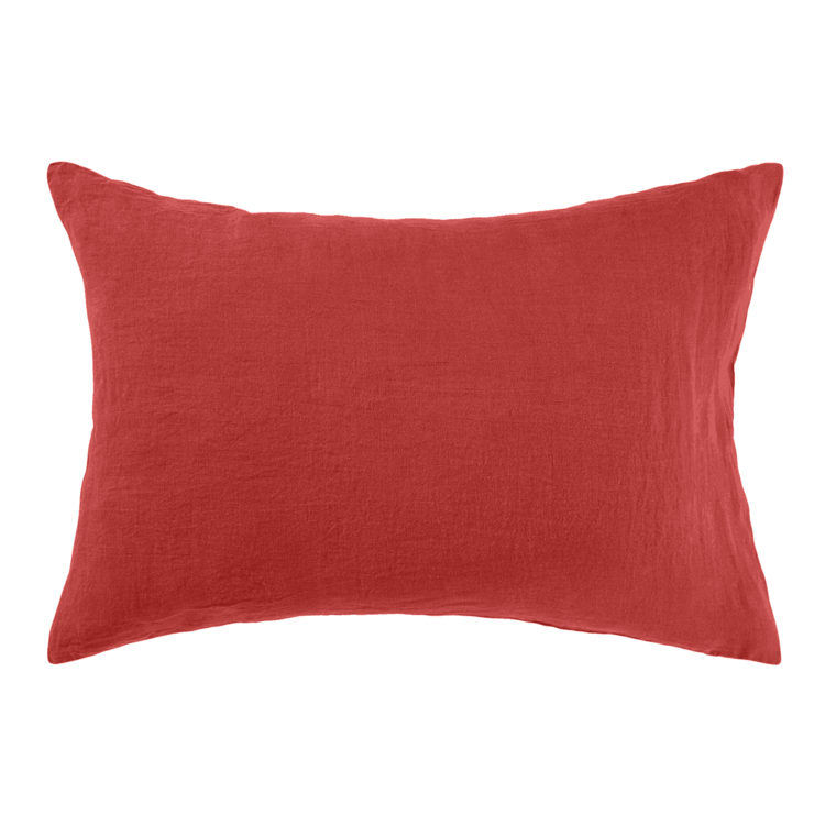 Linge Particulier Pillow case linen - carmine red