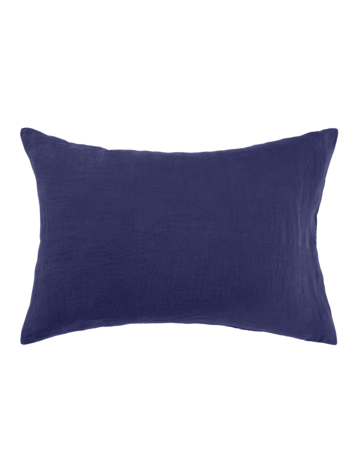Linge Particulier Pillow case linen - midnight blue