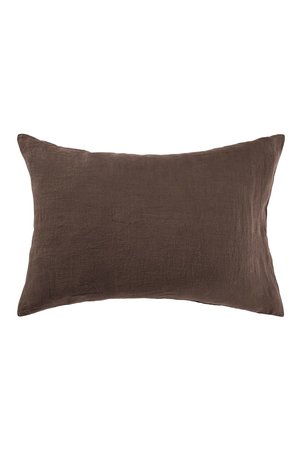Linge Particulier Pillow case linen - dark brown