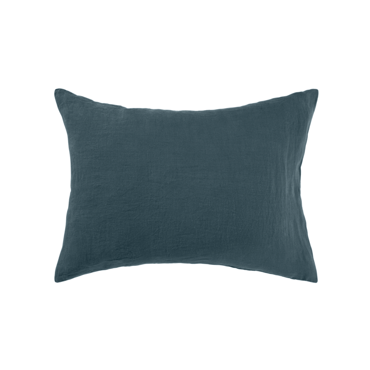 Linge Particulier Pillow case linen - duck blue