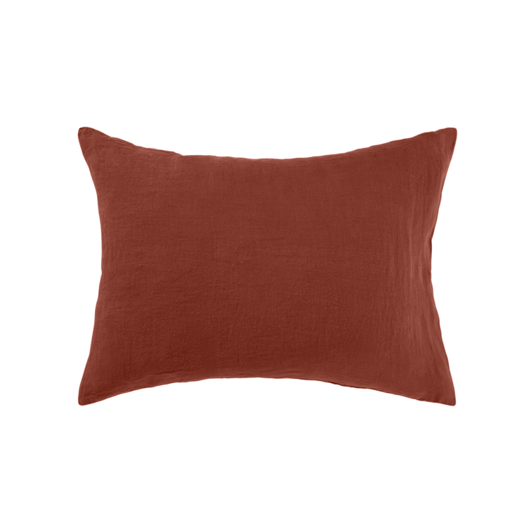 Linge Particulier Pillow case linen - dark old orange