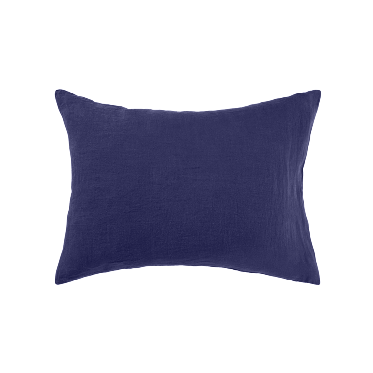 Linge Particulier Pillow case linen - midnight blue
