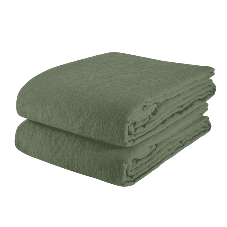 Linge Particulier Dekbedovertrek linnen - jade