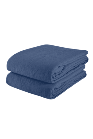Linge Particulier Duvet cover linen - atlantic blue
