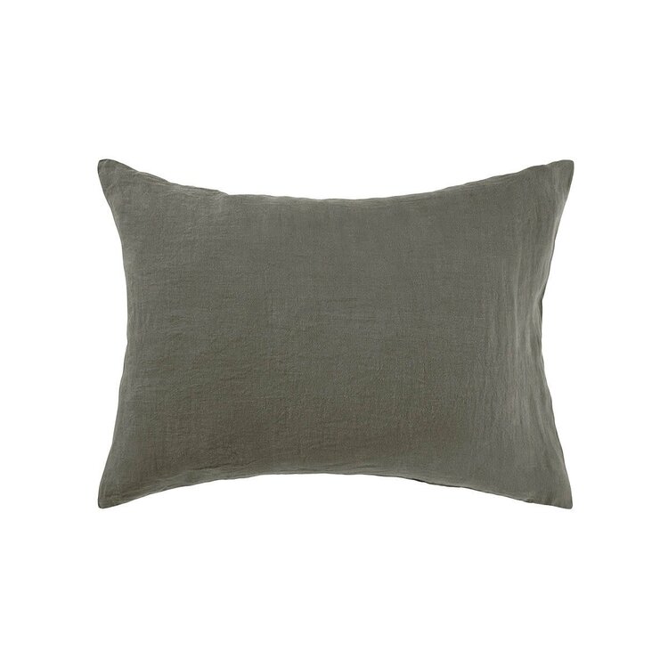 Linge Particulier Pillow case linen - medium kaki