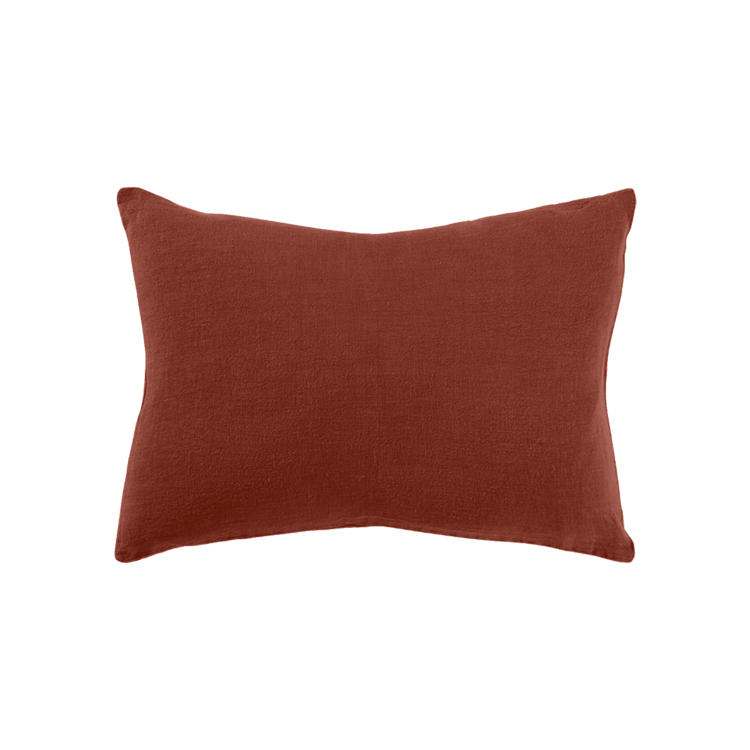 Linge Particulier Pillow case linen - dark old orange