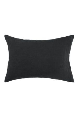 Linge Particulier Kussensloop linnen - black