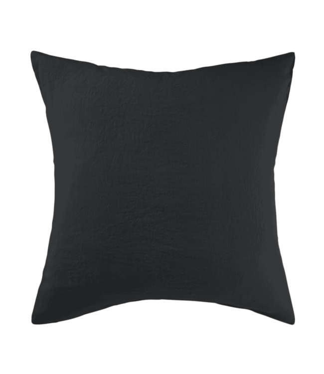 Pillow case linen - black
