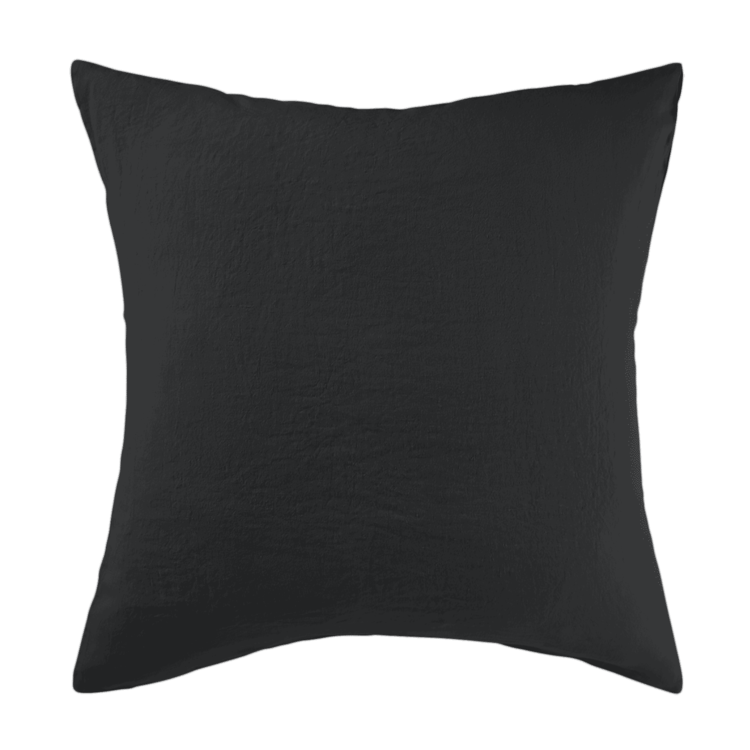 Linge Particulier Pillow case linen - black