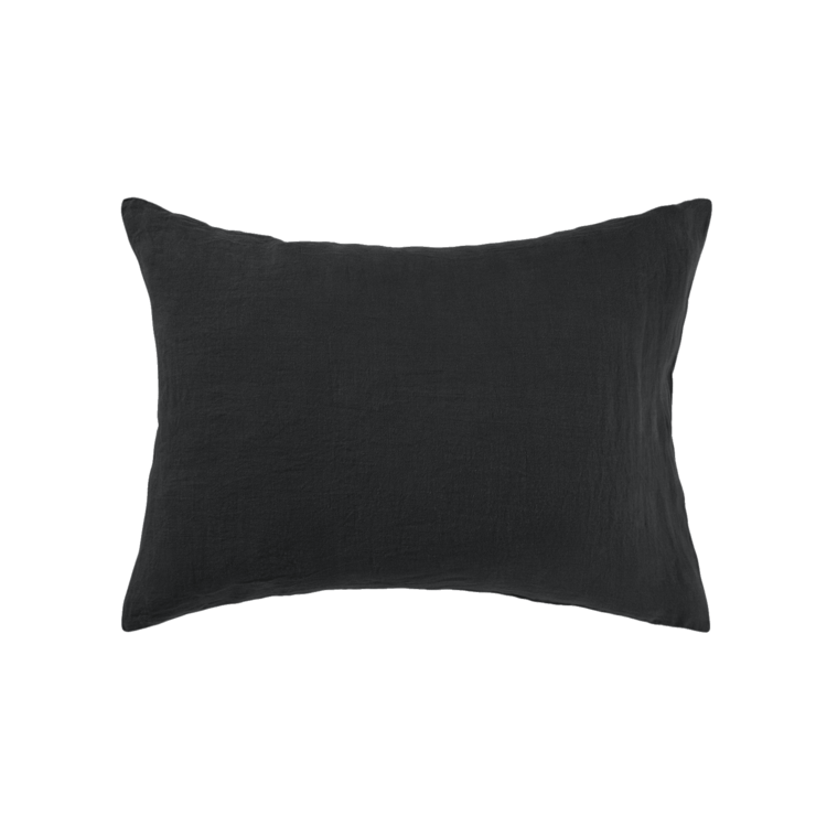 Linge Particulier Pillow case linen - black