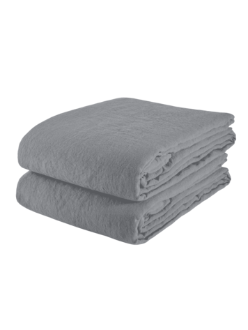Linge Particulier Flat sheet linen - blue grey