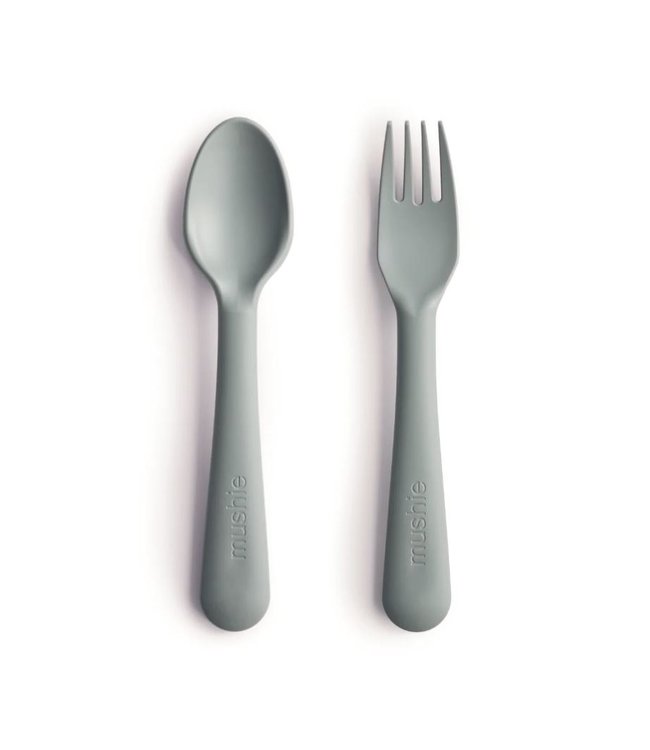 Mushie Fork & spoon - sage