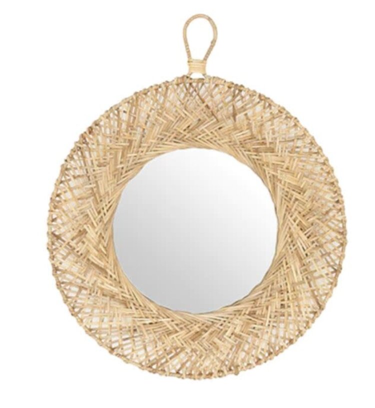 Caravane Aena handgeweven bamboe spiegel XL