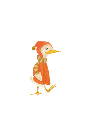 That’s Mine Wall sticker Petra The Duck - white/red