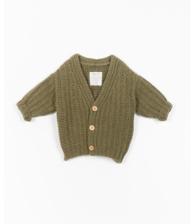 Knitted jacket baby - pea