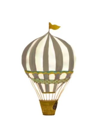 That’s Mine Muursticker retro luchtballon - brown