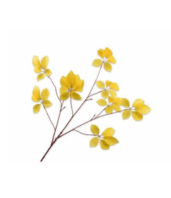 Leaf branch yellow 103 cm