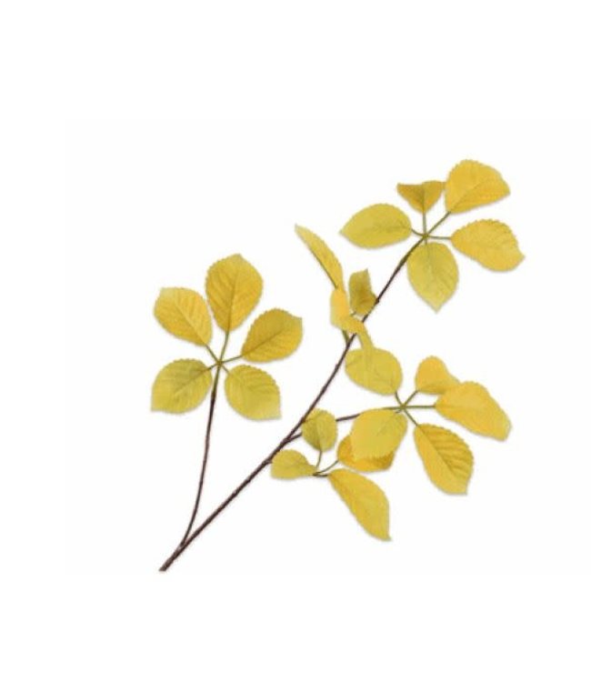 Leaf branch yellow 74 cm