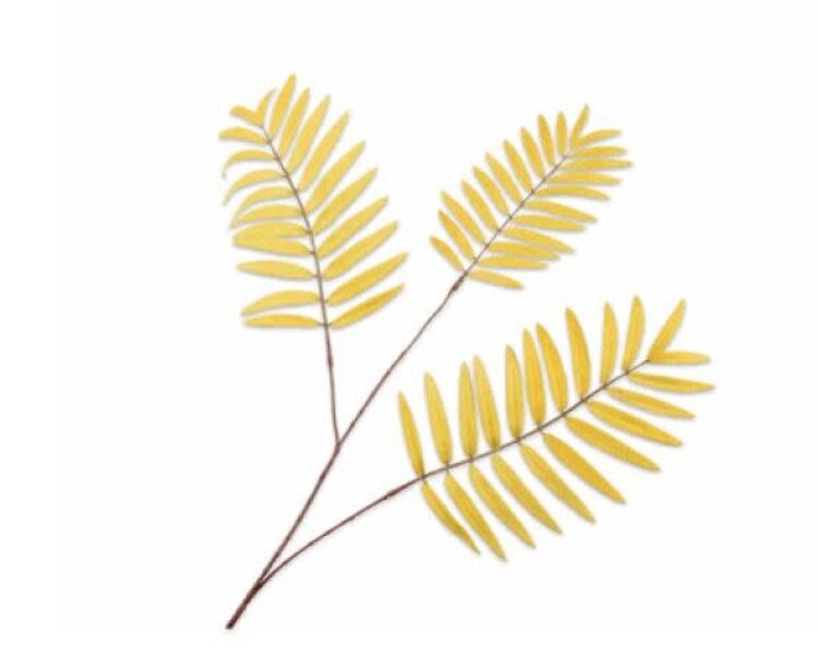 Silk-ka Palm branch yellow 83 cm