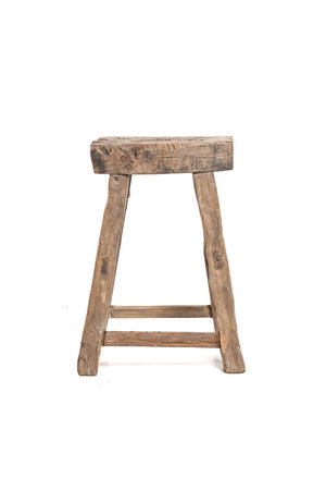 Old stool weathered elm wood #69