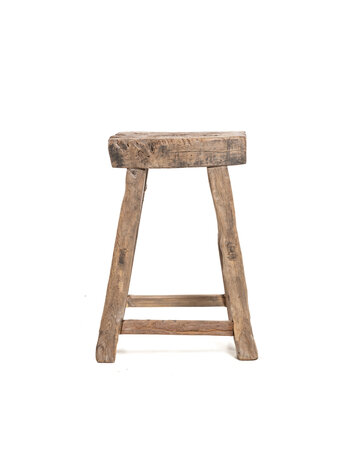 Old stool weathered elm wood #69