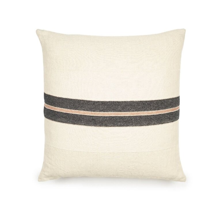 Libeco The Patagonian deco kussen - black stripe
