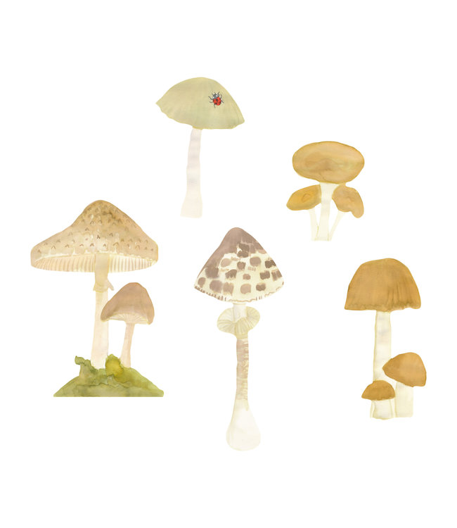 That’s Mine Wall sticker forest mushrooms 5-pack - multi