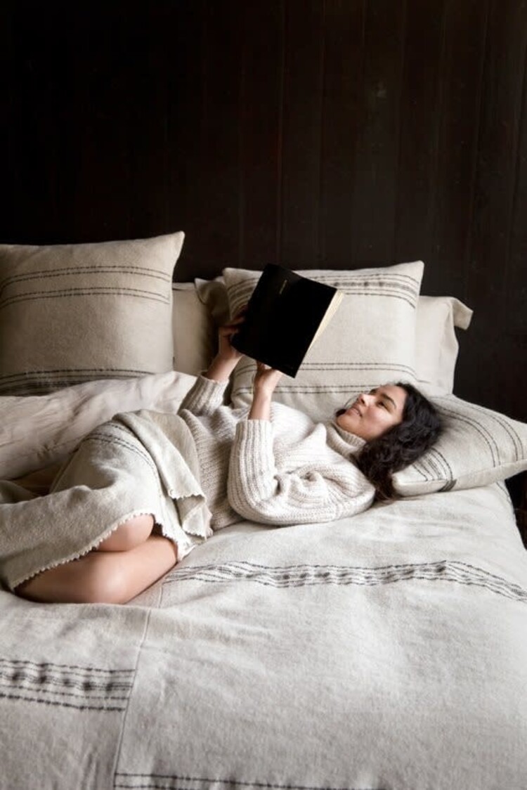 Libeco The Moroccan stripe coverlet