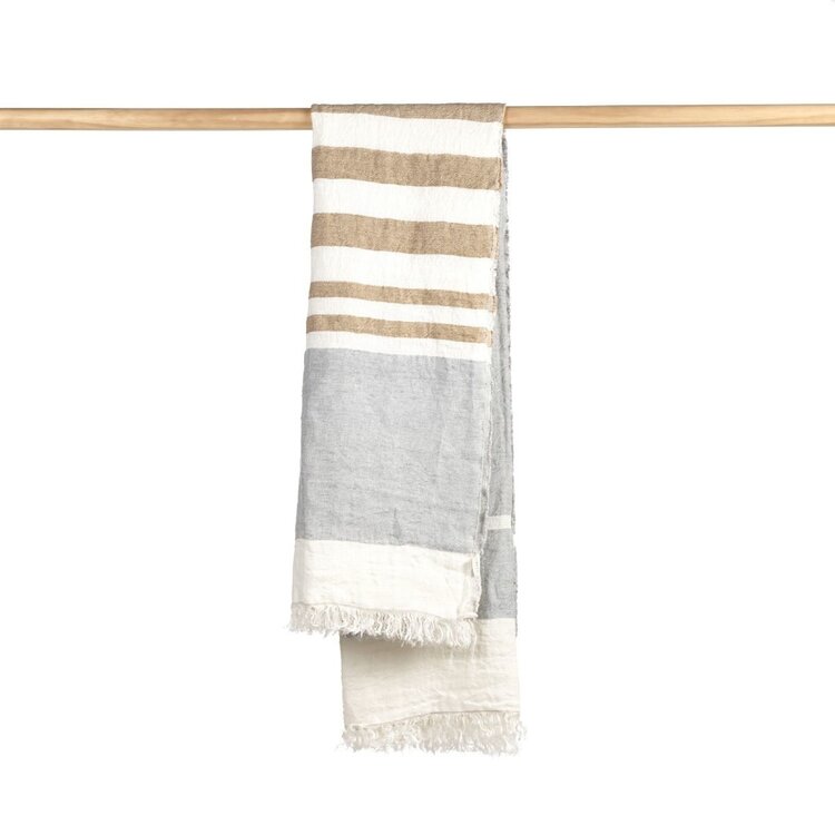 Libeco The Belgian Towel - ash stripe