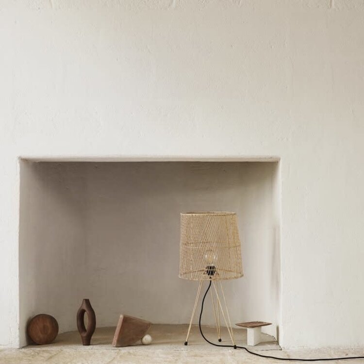 Tine K Home Table lamp in iron/raffia - nature