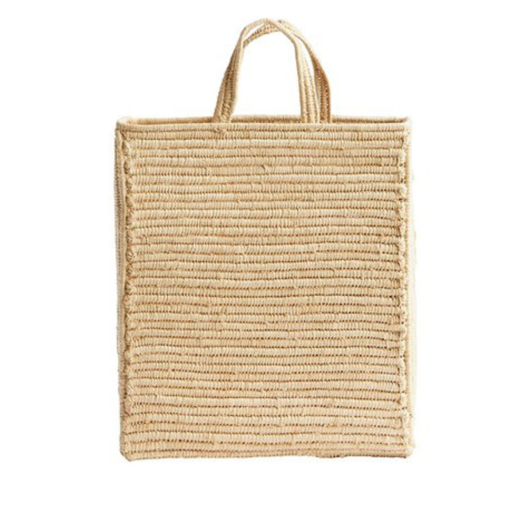 Tine K Home Bag in raffia, with handles - nature